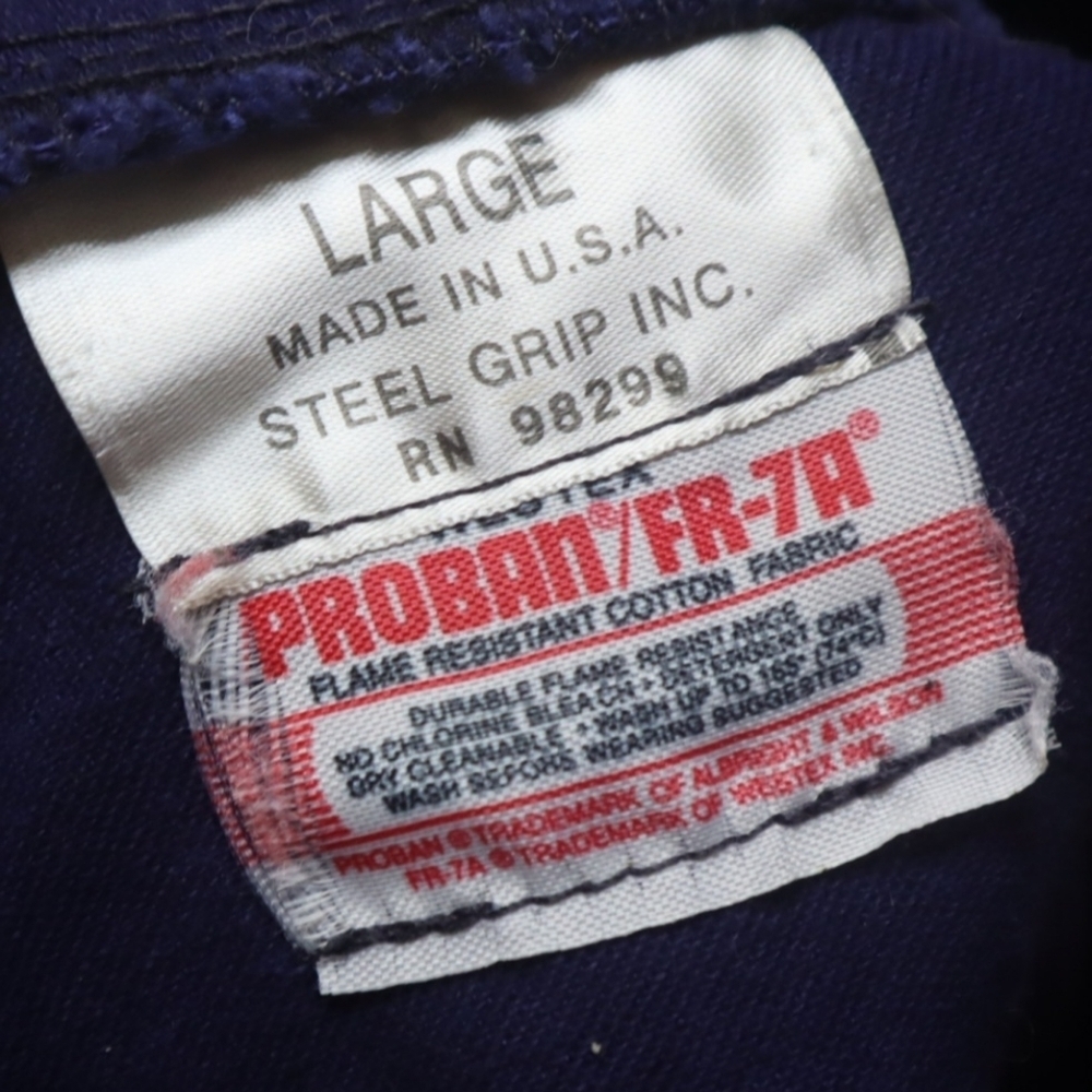 BLUE VIOLET COVERALLS L Steel Grip Canvas Twill Cotton Work Utility Mechanic - Picture 2 of 10